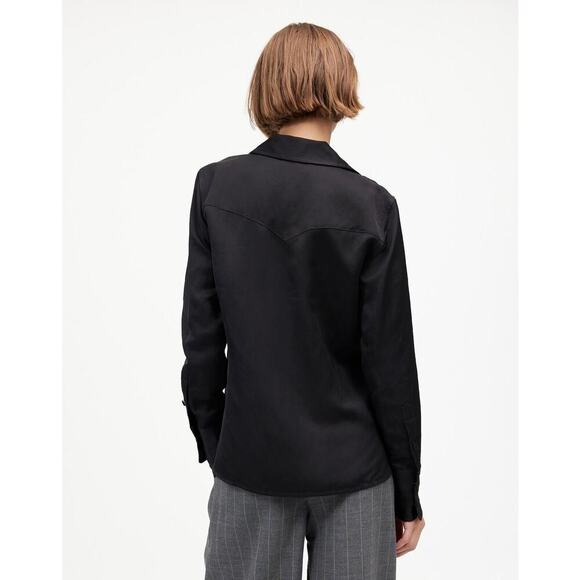 NWT Madewell Western Shirt in Linen Blend - MSRP $128 - Size 2 - Picture 3 of 4